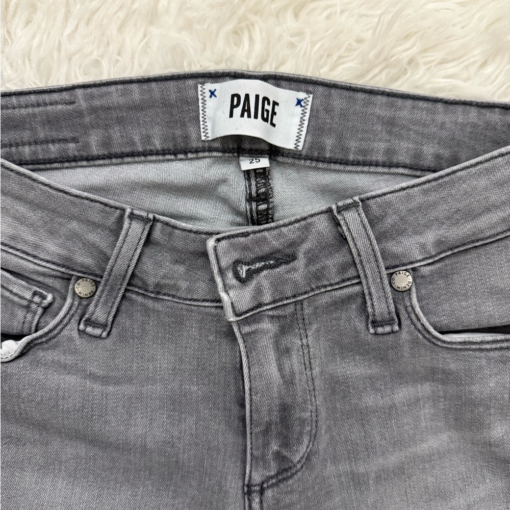 PAIGE Gray Skinny Jeans with Sleek Fit - Picture 2 of 6